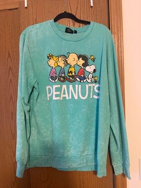 Peanuts Mint Green Graphic Sweatshirt
